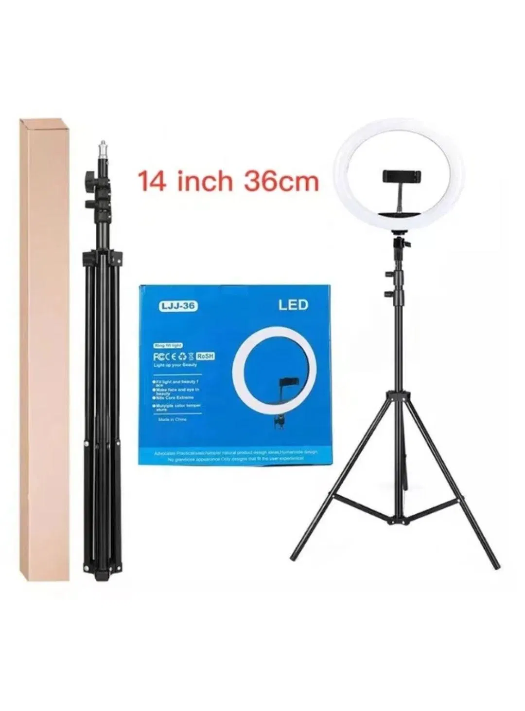 12 Inch LED Selfie Ring Light 3000-6000K Dimmable Make up Live Stream Fill Light with Tripod Stand