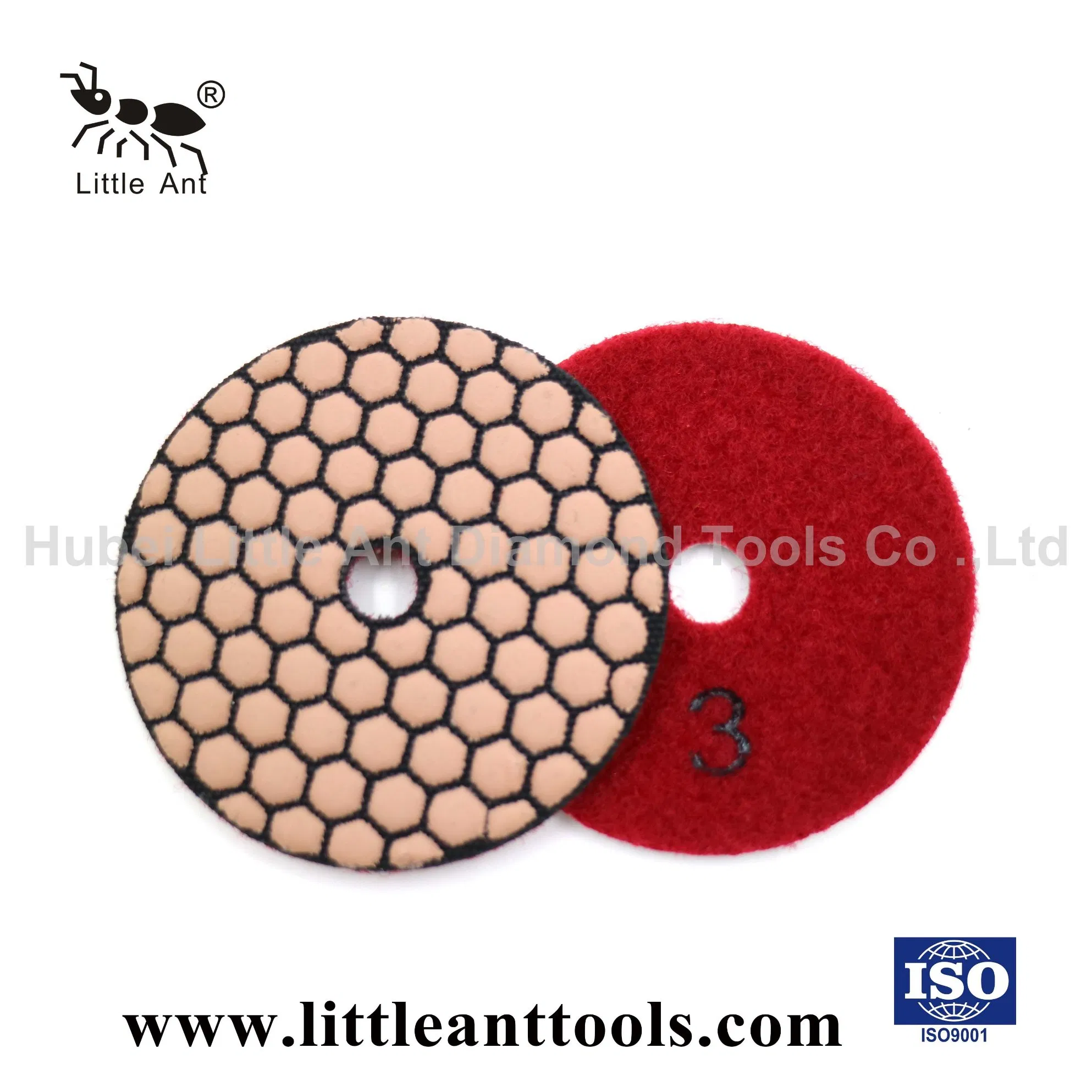 Durable Hexangular Flexible Diamond Dry Polishing Pad for Stone