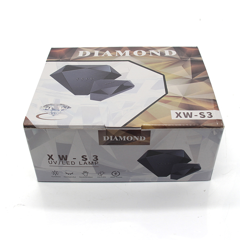 LED Gel Polish Curing Lamp UV Nail Dryer Diamond Shape Curing Lamp Machine for UV Gel Nail Polish 48W