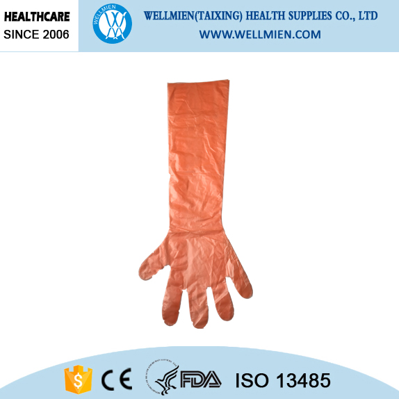 Farm Slaughtering Use Long Sleeve Disposable Plastic Slaughtering Glove