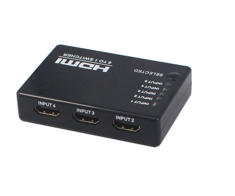 HDMI-коммутатор 5x1 с пультом, 1080P