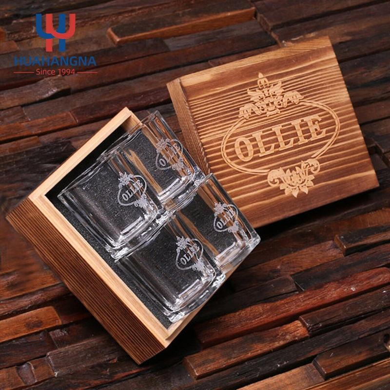 Bar and Wine Accessories Whiskey Stones Gift Set with Customized Logo Glasses