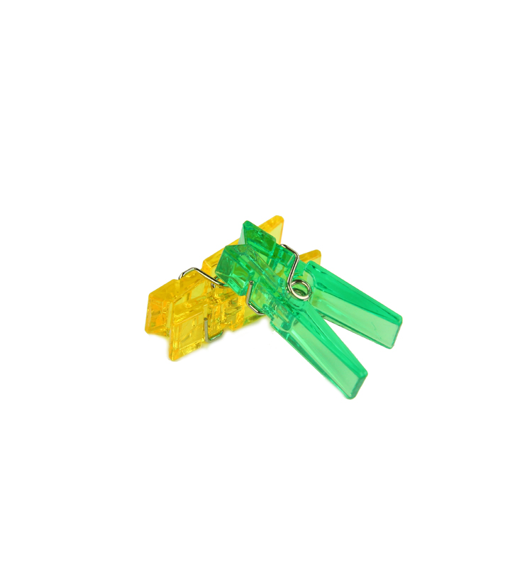 Mini Plastic White Windproof Spring Clip