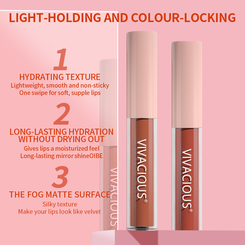 Cosmetics Matte Lip Glaze Light-Holding Colour-Locking Hydration Lip Gloss