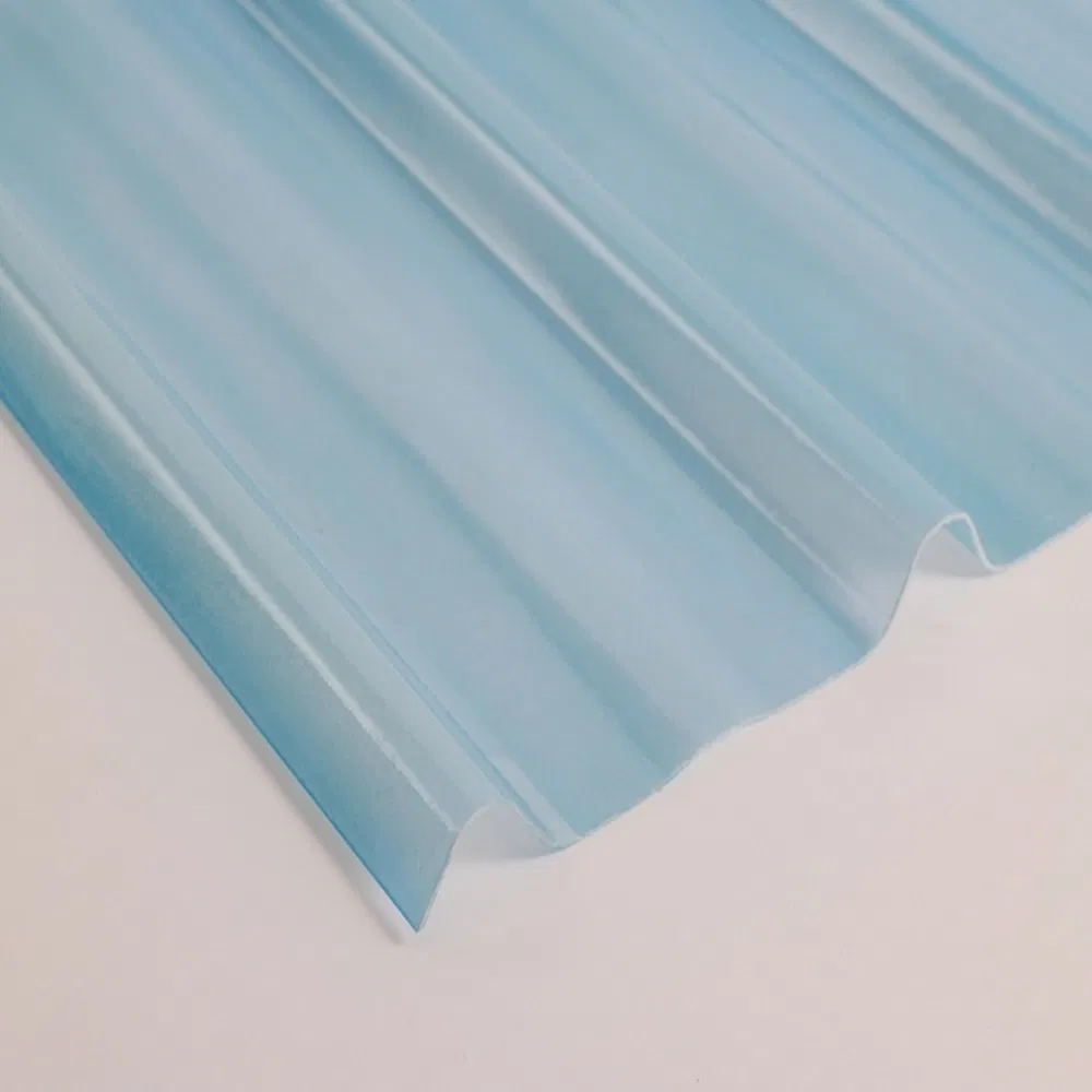 1mm Thickness Transparent Corrugated Fiberglass Sheet Clear FRP Sheet GRP Clear Sheet