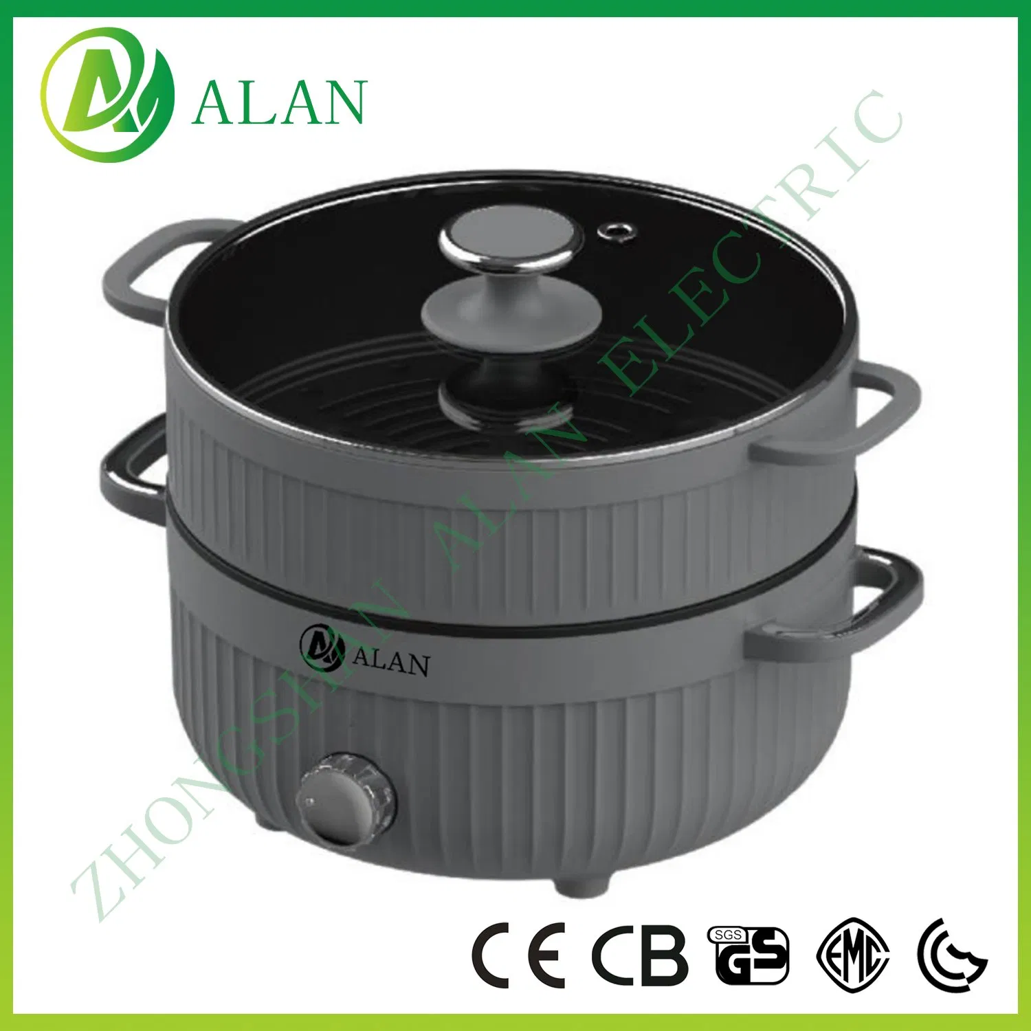 2024 New Developed Private Model Double Burner Electric Rice Cooker+Pressure Cooker 2.0L+2.5L with Low Sugar Function