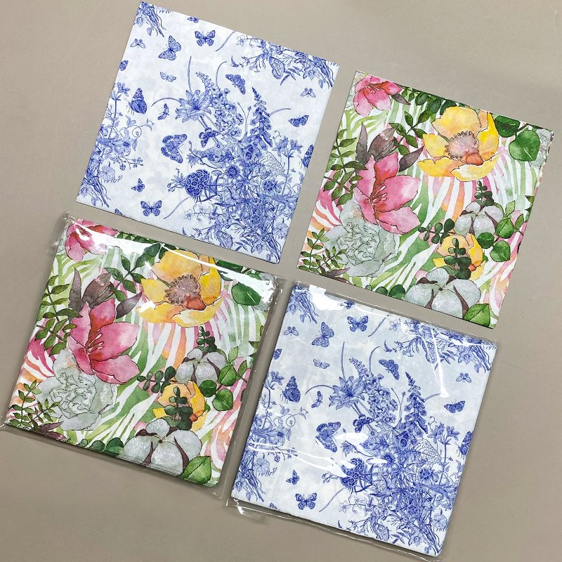 Custom Printing Full Color Napkins Paper Restaurant Hotel Bar Pub Cafe Virgin Wood Pulp Facial Tissue Paper Napkin with Logo