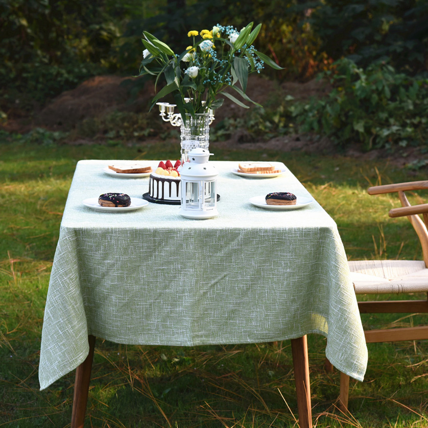 Solid Color Rectangular Table Cloth for Dinner Outdoor Event Table Cloth
