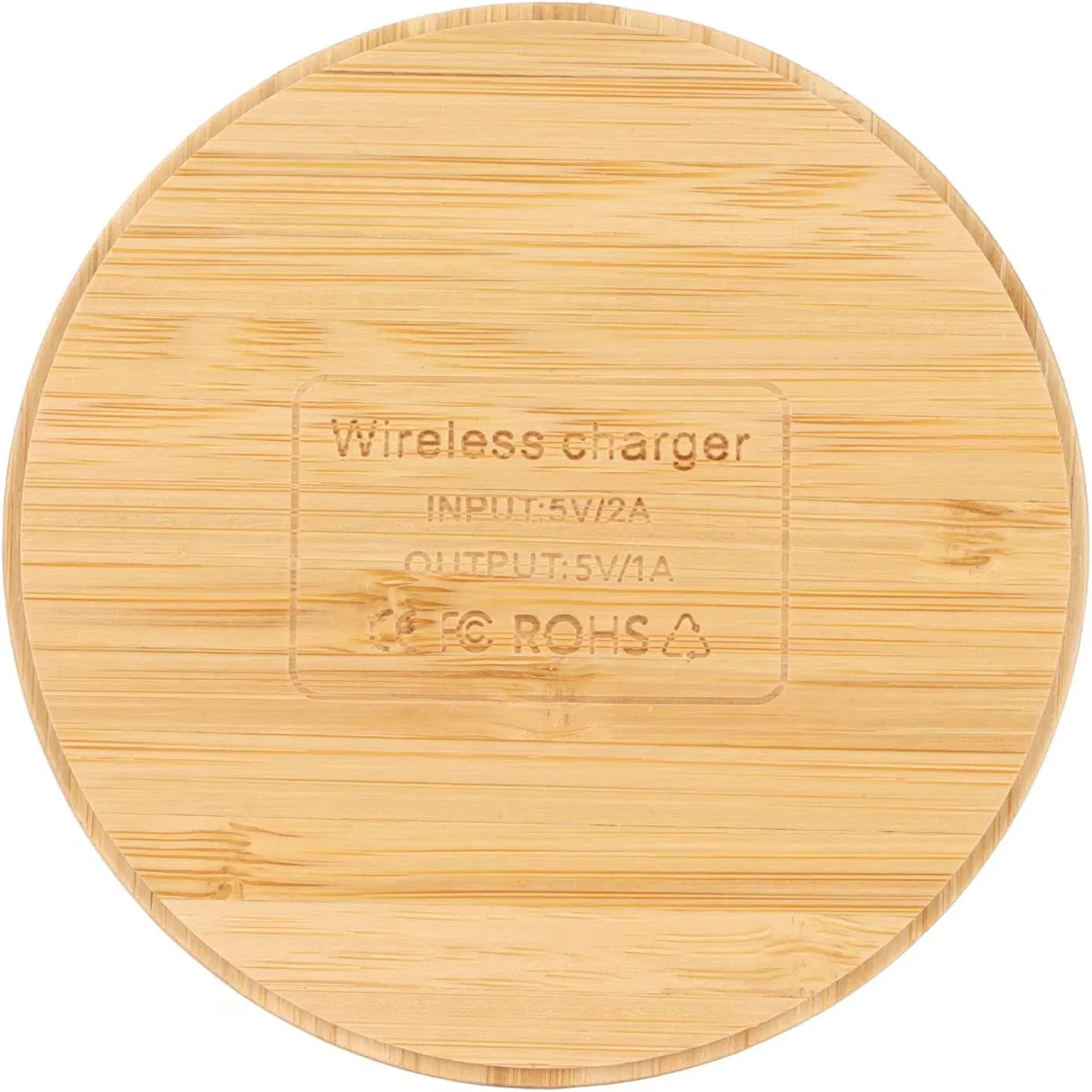 Custom Logo Wood Wooden Bamboo 15 Fast Wireless Charger for Samsung