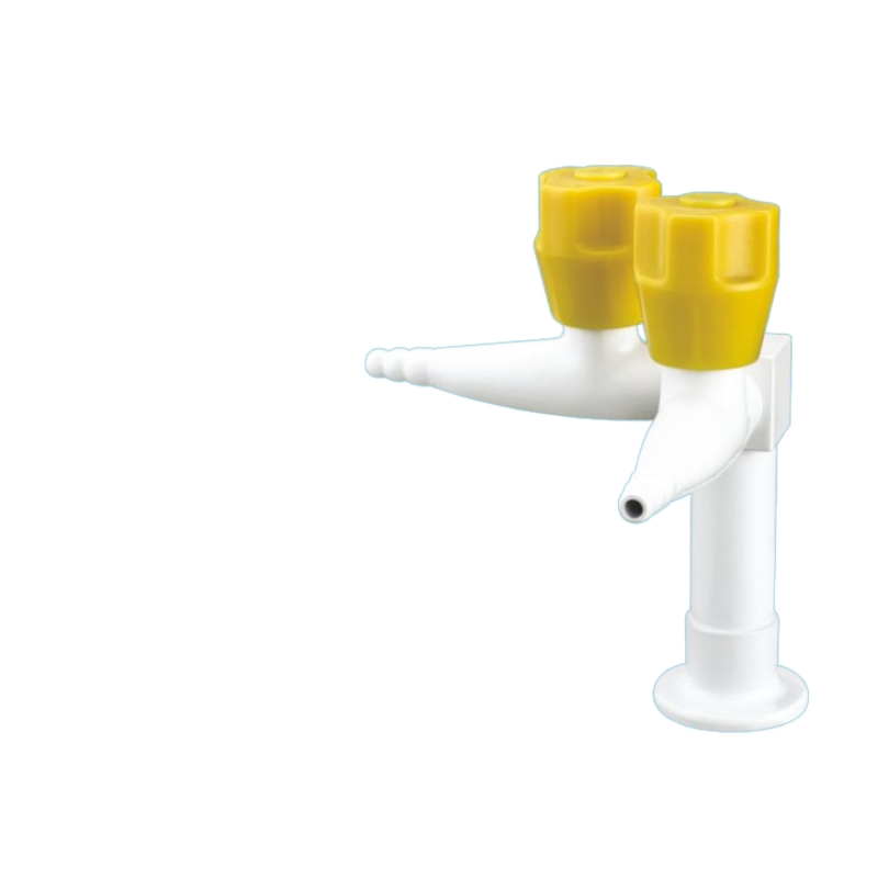 Лабораторный газовый кран двойной из латуни