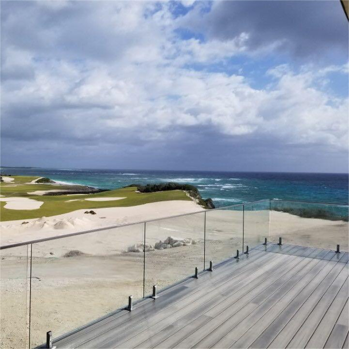 Cbmmart Balcony Frameless Aluminum Balustrades U Channel Tempered Glass Railing