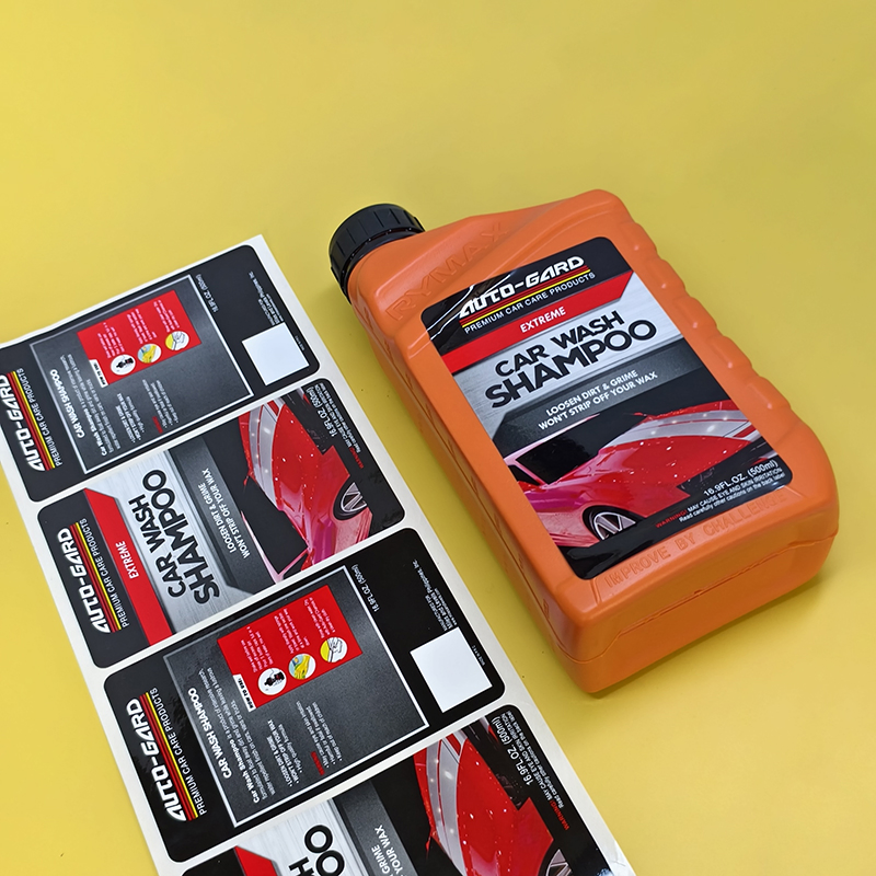 Self Adhesive Front and Back Oil Engine Packaging Label Sticker