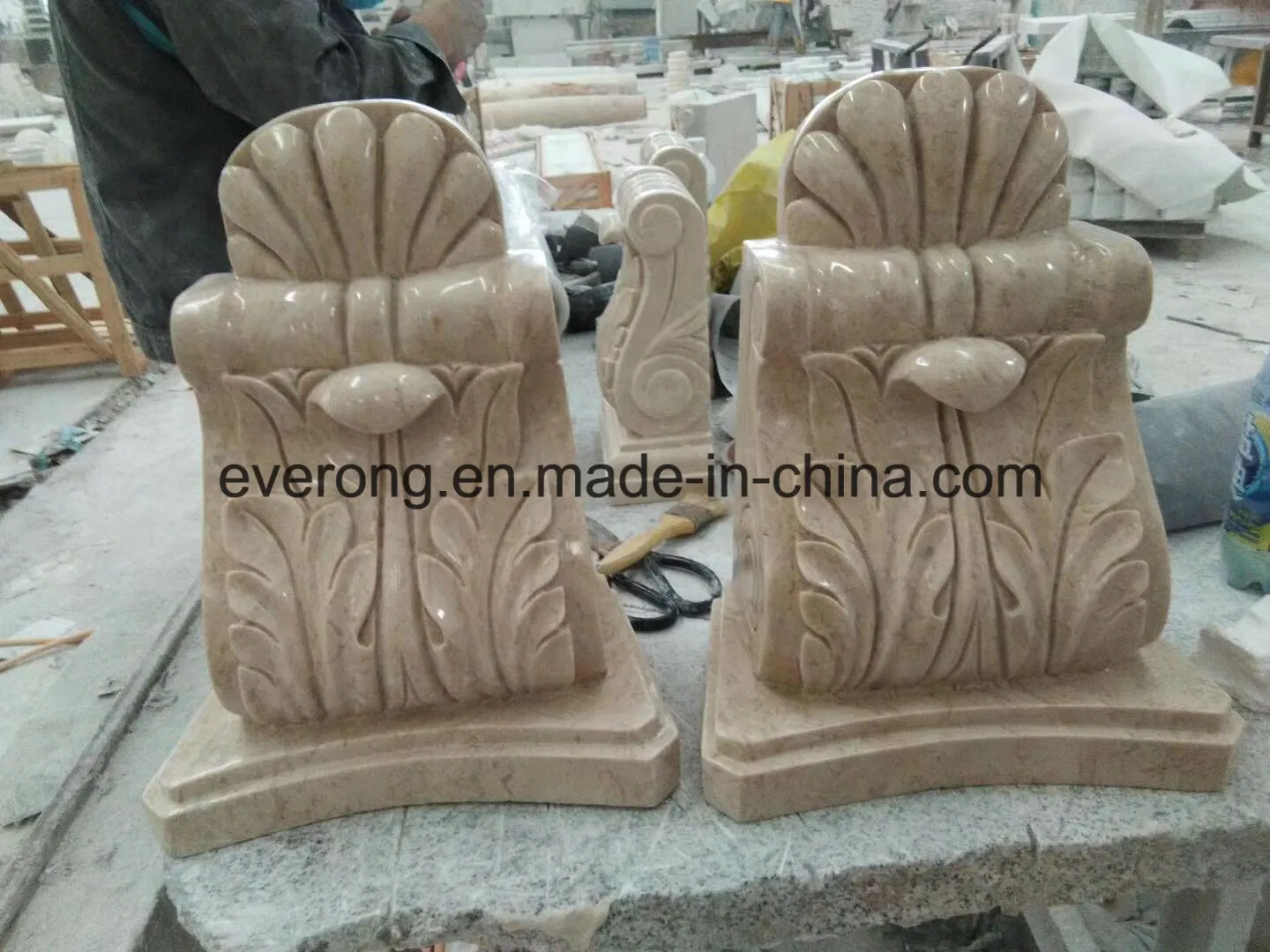 Construction Material, Natural Marble Roman Column Base for Villa Decoration