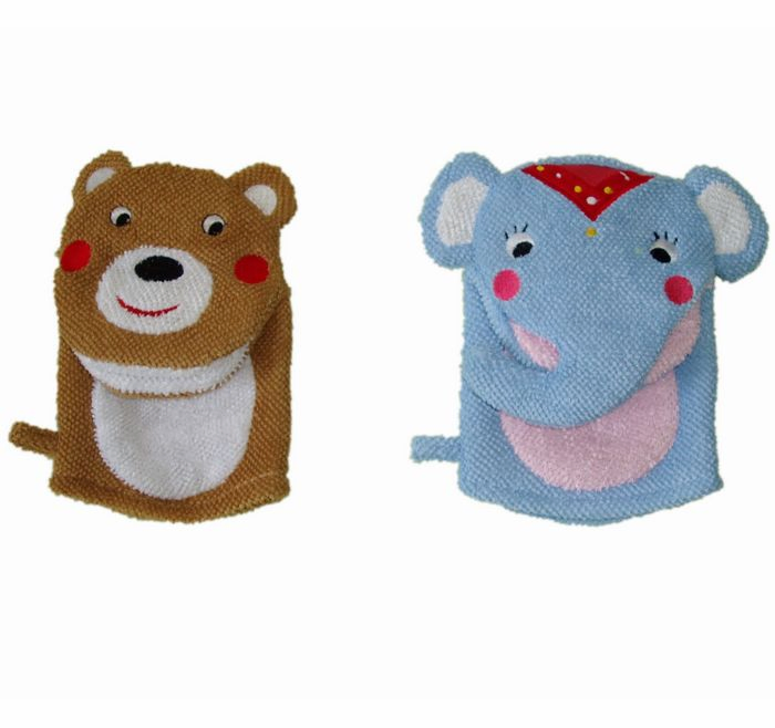Kids Promotion Elephant Bath Glove with Embroidery (KLB-091)