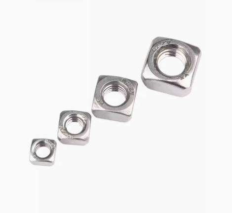 Custom Zinc Plated Carbon Steel Coarse Chamfered Square Nuts M5 M6 M8 M10 M12 M16 DIN 557