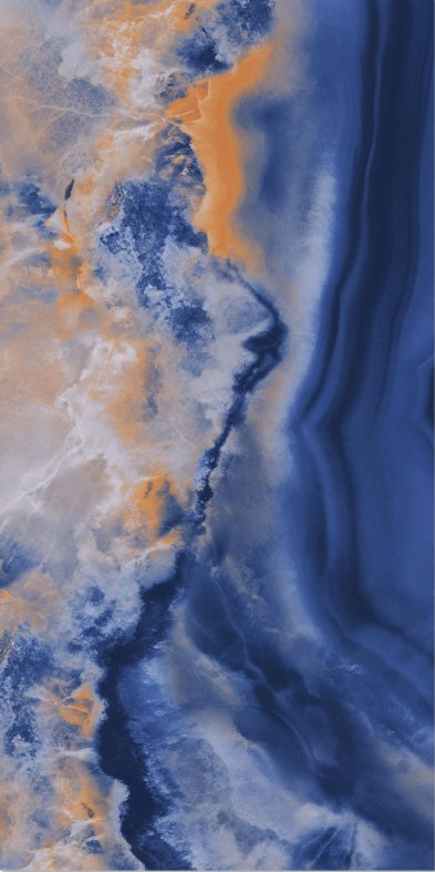 Blue Full Polished Luxury Jade Porcelain Floor Tiles 600X1200mm