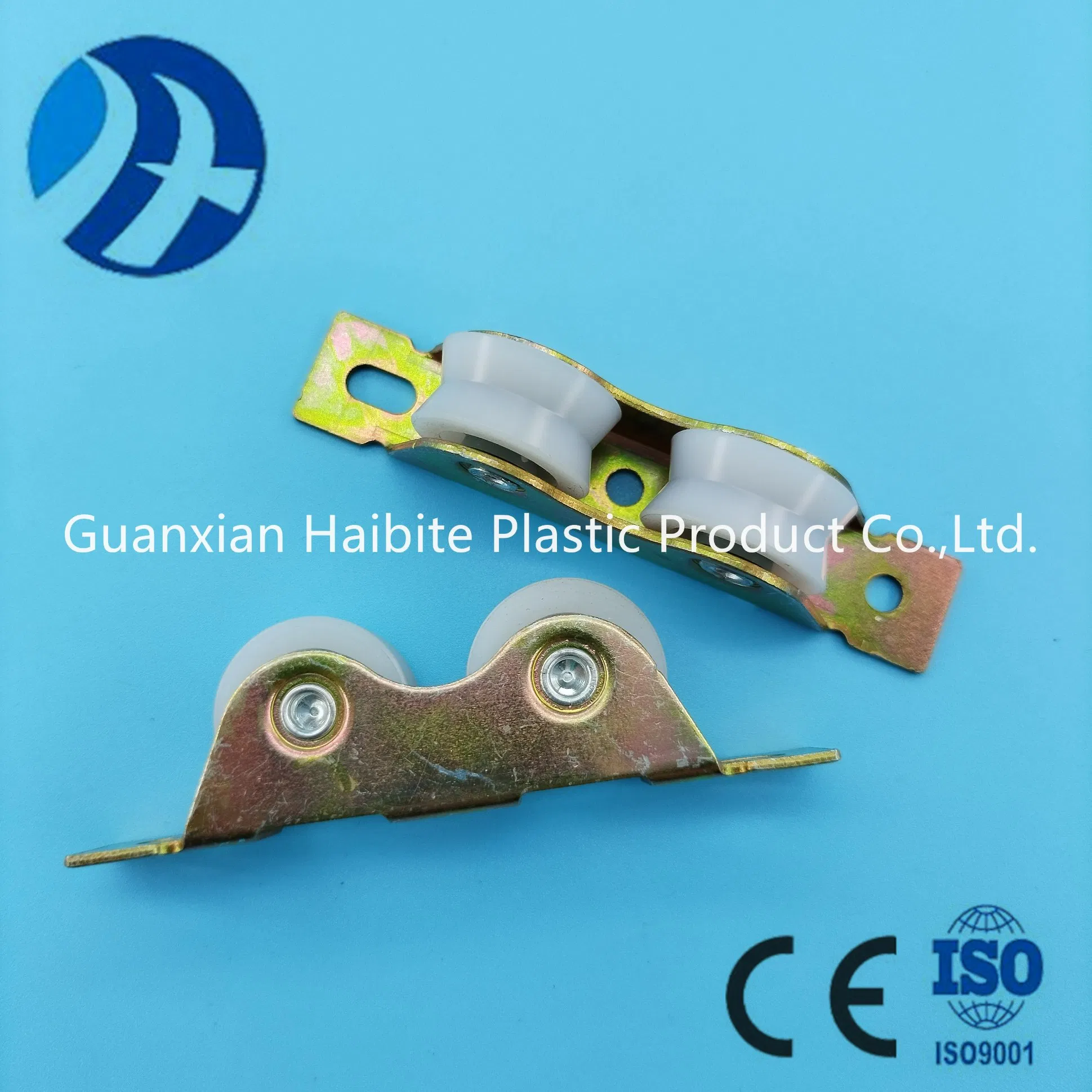Made in China Double Nylon Plastic Wheel Color Galvanized Aluminum Alloy Sliding Door and Window Pulley