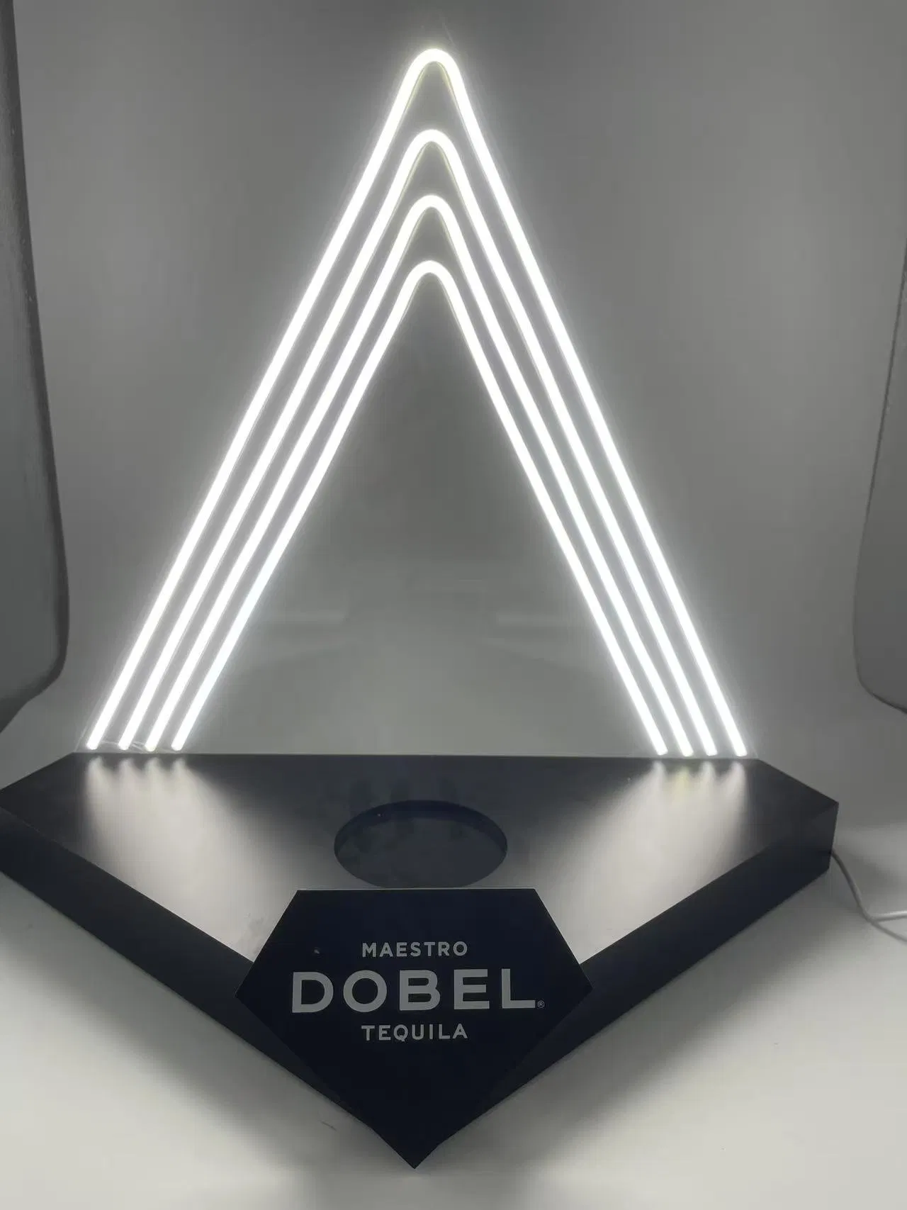 Customize Logo Bottle Glorifier Acrylic Wine Bottle Display Stand with LED