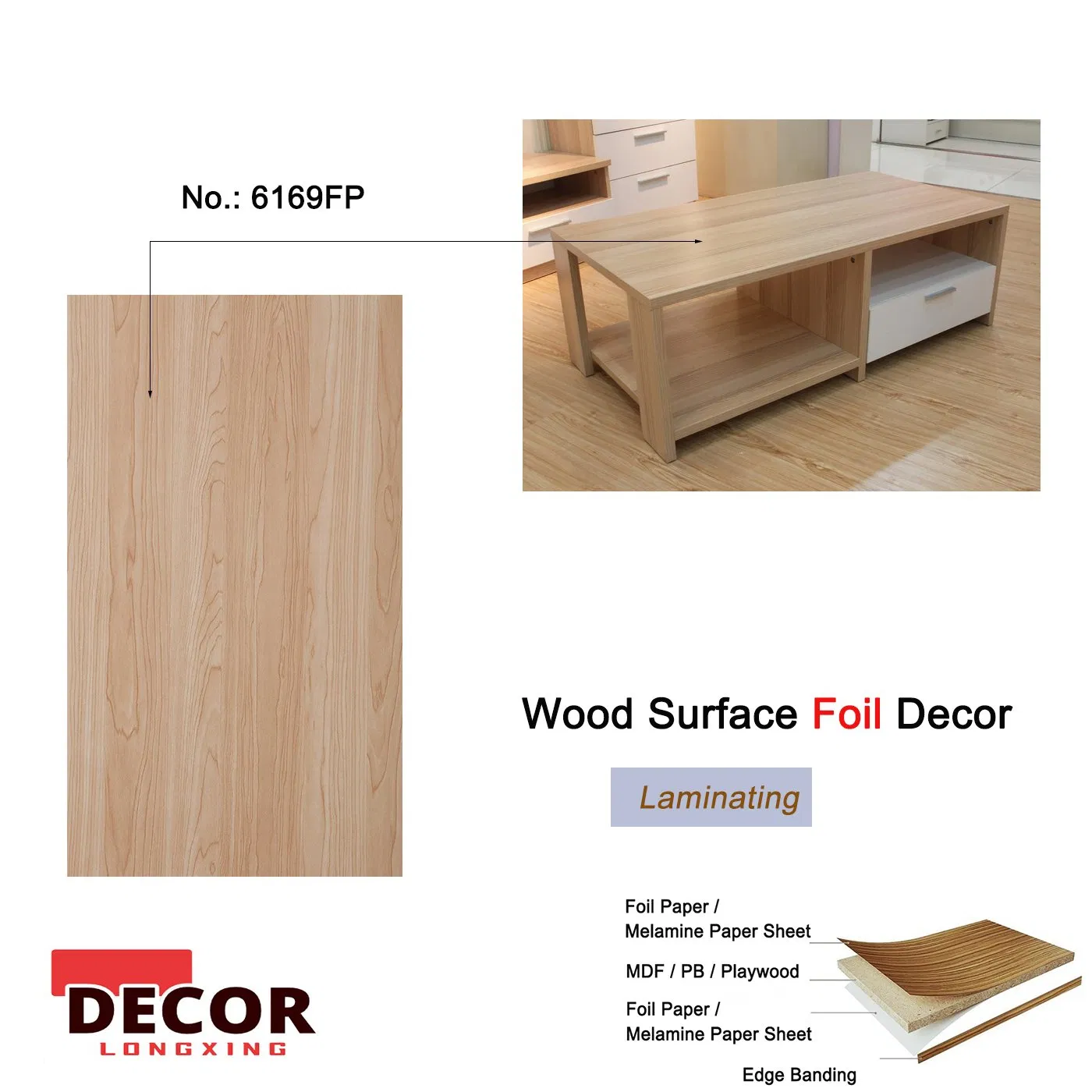 Factory Wholesale 30g 40g 45g 50g 60g 65g 70g 80g PU Paper for Furniture Decoration Wood Grain Paper Finish Foil Paper PU Paper