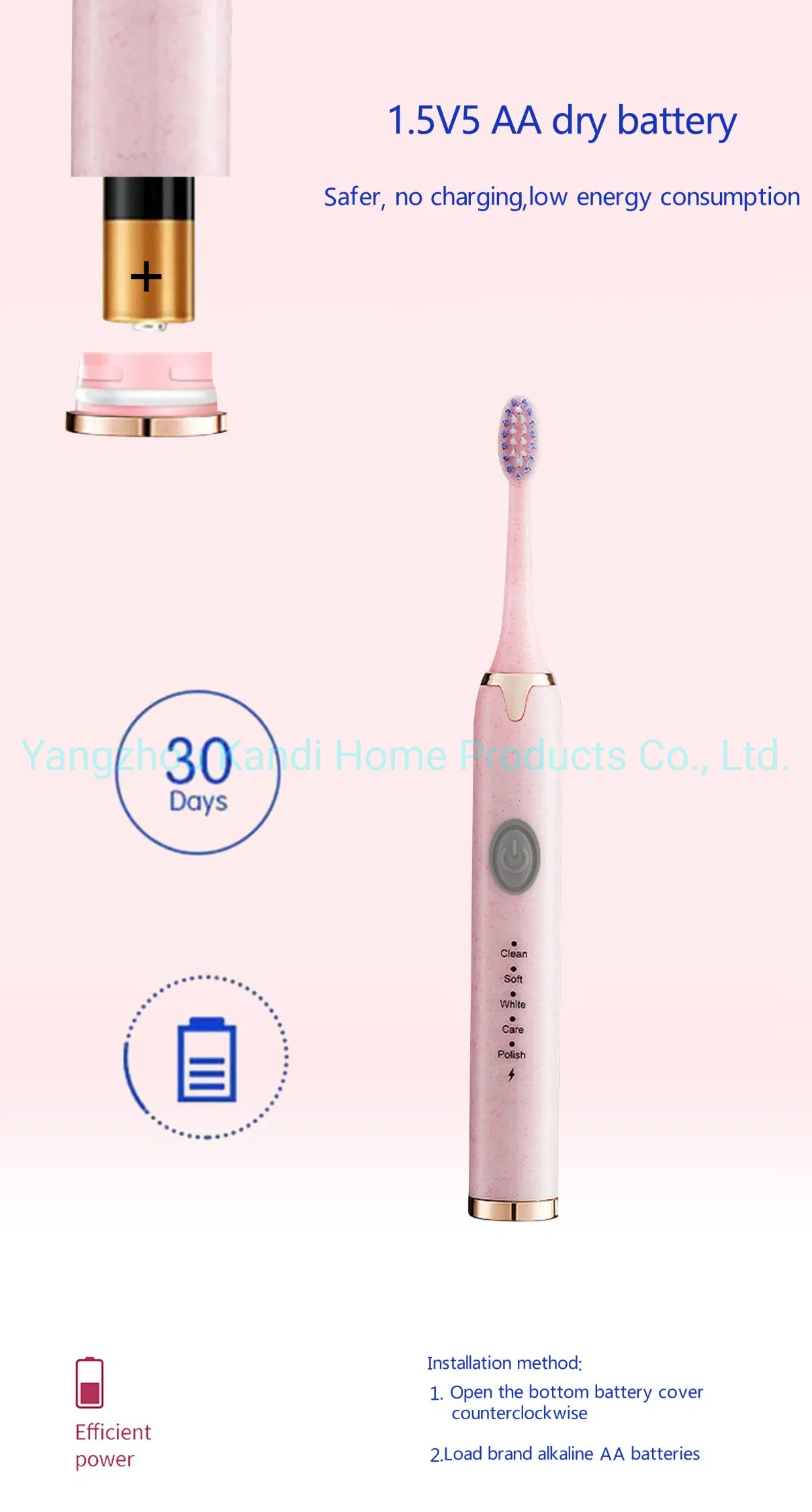 OEM Rechargeable Oral Automatic Rechargeable Travel Sonic Electric Toothbrush