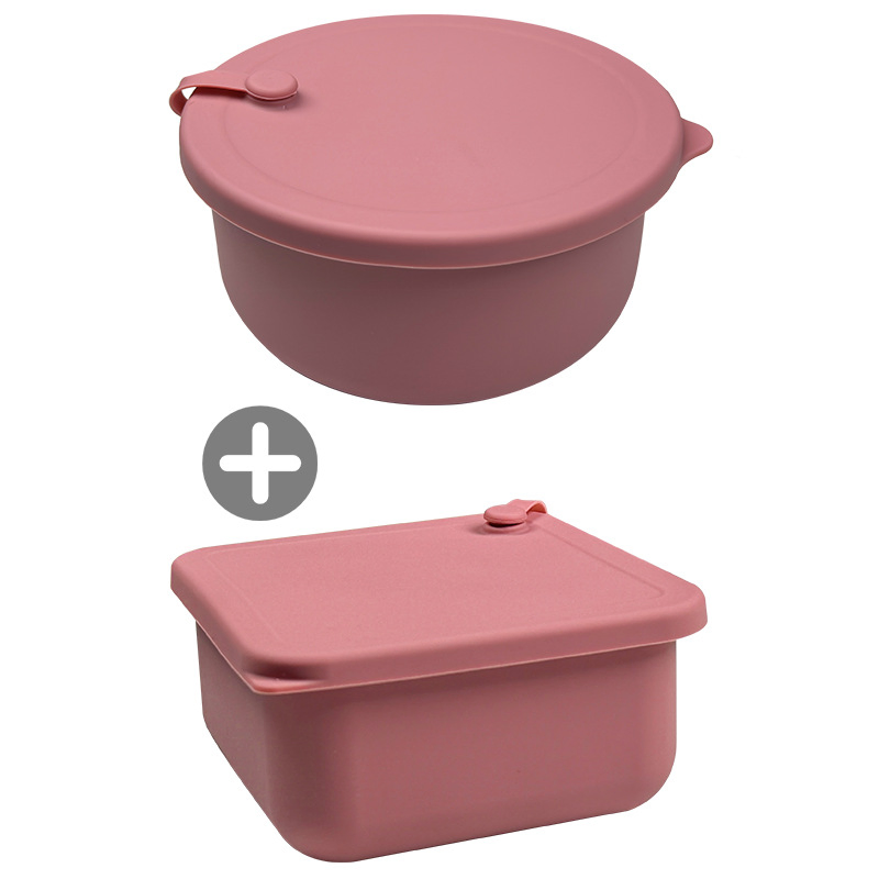 Silicone Lunch Box, Microwaveable Lunch Box for Heating, Insulated Lunch Box for Delivering Meals, Portable Gift, Outdoor Tableware Box
