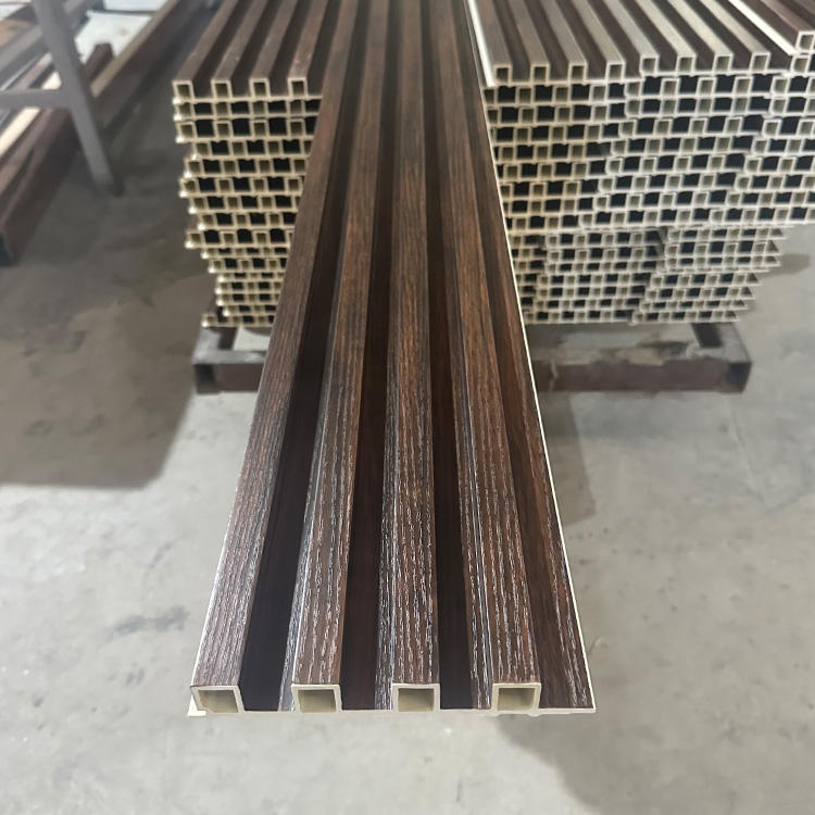 Outdoor Partition Wall Board Cladding Fluted Decorative Exterior WPC Wall Panel
