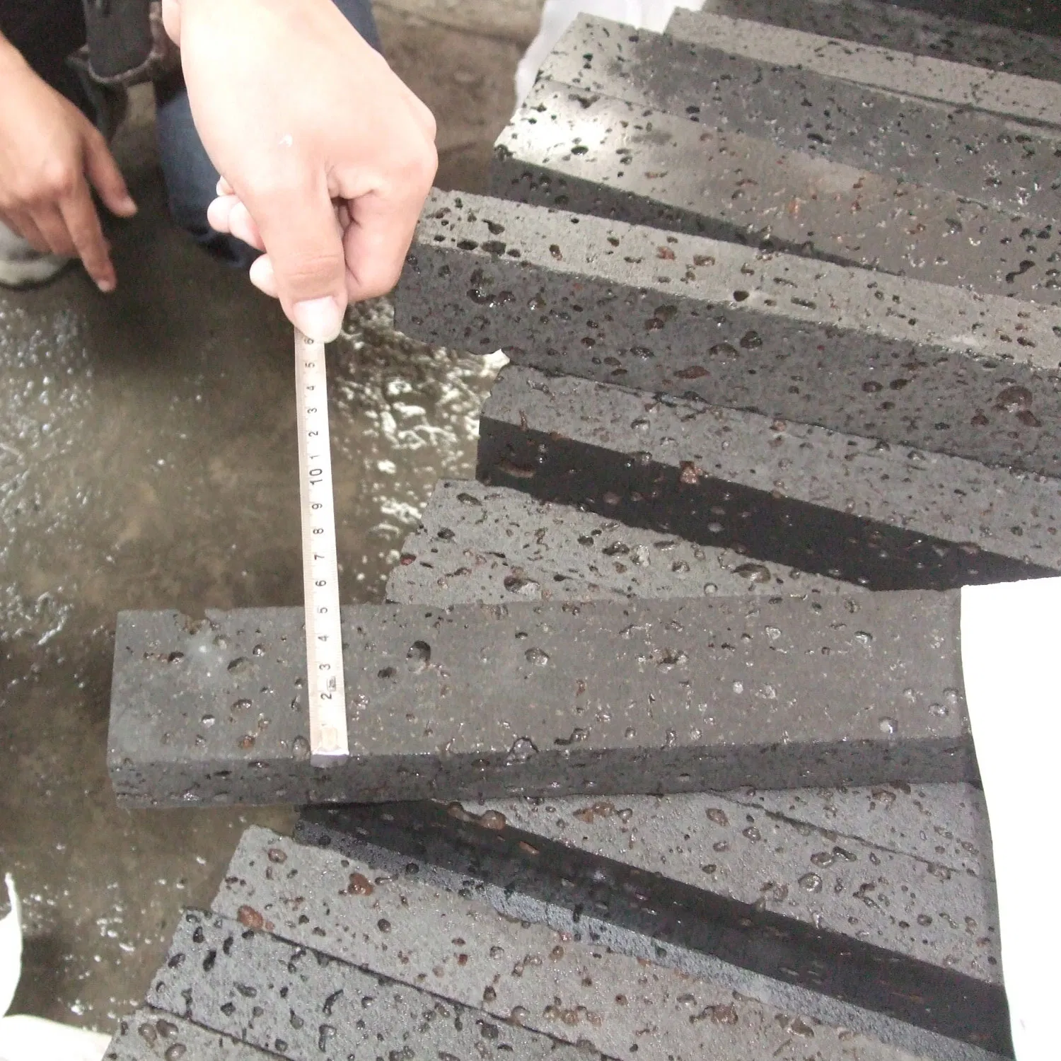 Natural Lava Stone Basalt with Big Hole Basalt Floor Paver for Outdoor