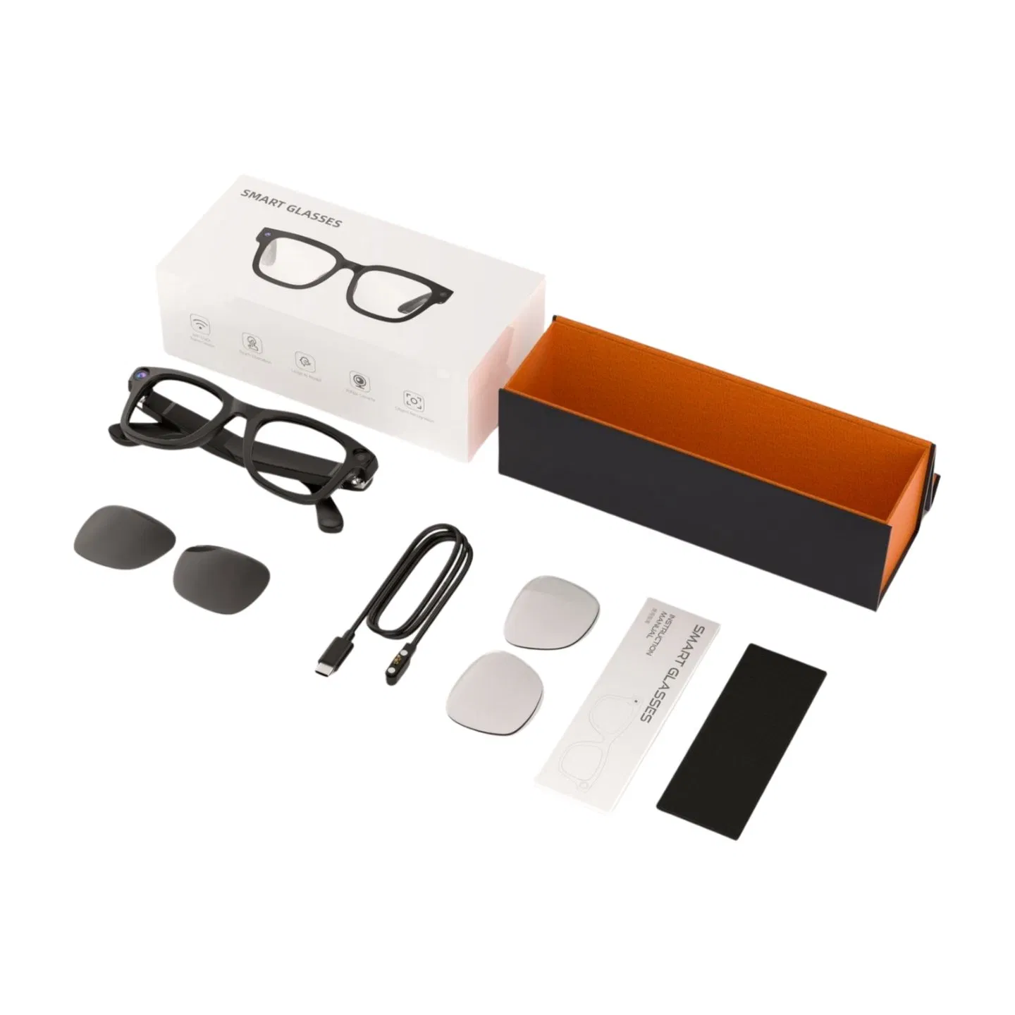 HD Video Recording Eyewear Camera Glasses Amazon Bluetooth Audio Sunglasses with Speaker