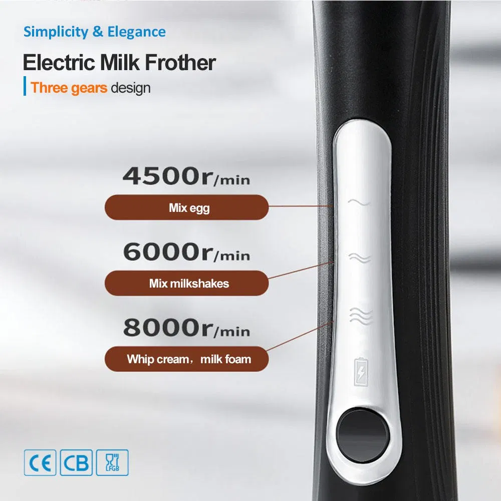 Smart Kitchen Accessories Electric Wireless Handheld Mixer Electric Whisk Low OEM MOQ