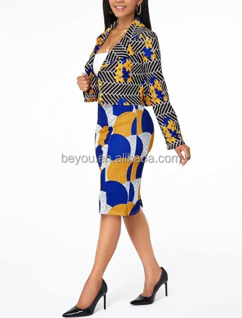 Костюм женский африканский стиль топ и юбка миди