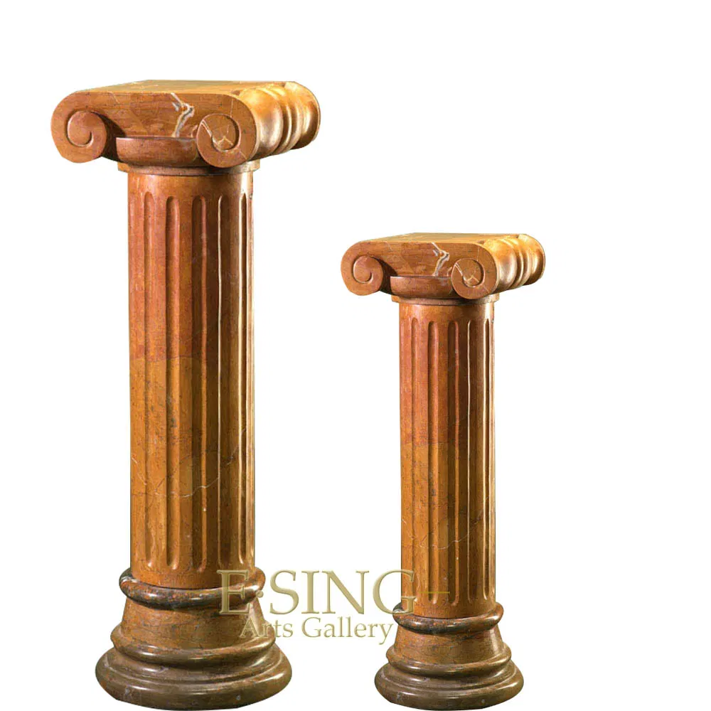 Customized Marble Stone Pillar Pedestal Sculpture Decorative Marble Pedestal Base for Sculpture