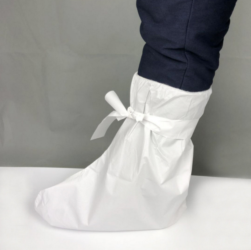 White Disposable Anti Slip Boot Cover Anti Skip Protective Plastic Waterproof PE Shoe Cover Overboot