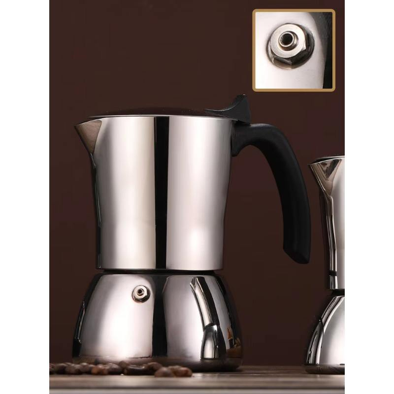 Premium Portable 304 Stainless Steel Moka Espresso Maker