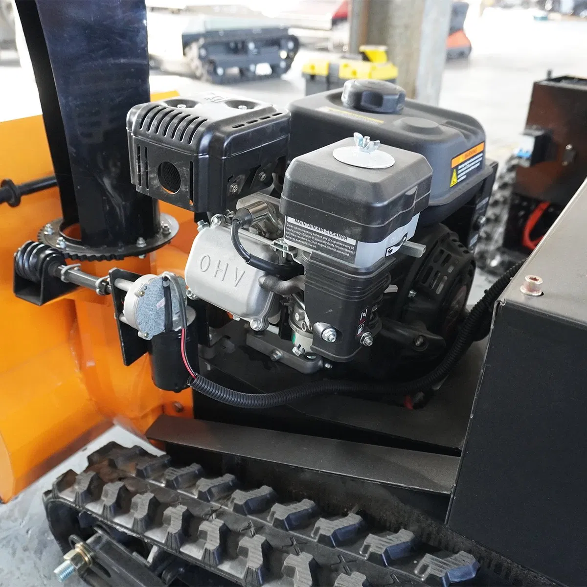 Convenient Snow Blower with Gas Engine and Electric Motor