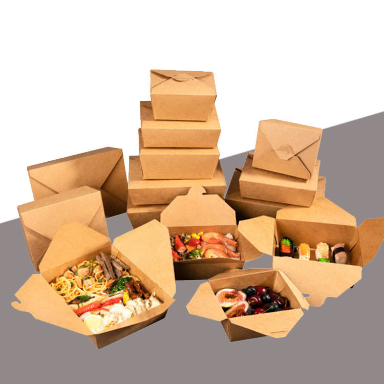 PE /PLA /Water-Based to-Go Boxes Series Custom Fried Chicken Carton Take Away Food Grade to Go French Burger Fast Food Paper Fried Chicken Box