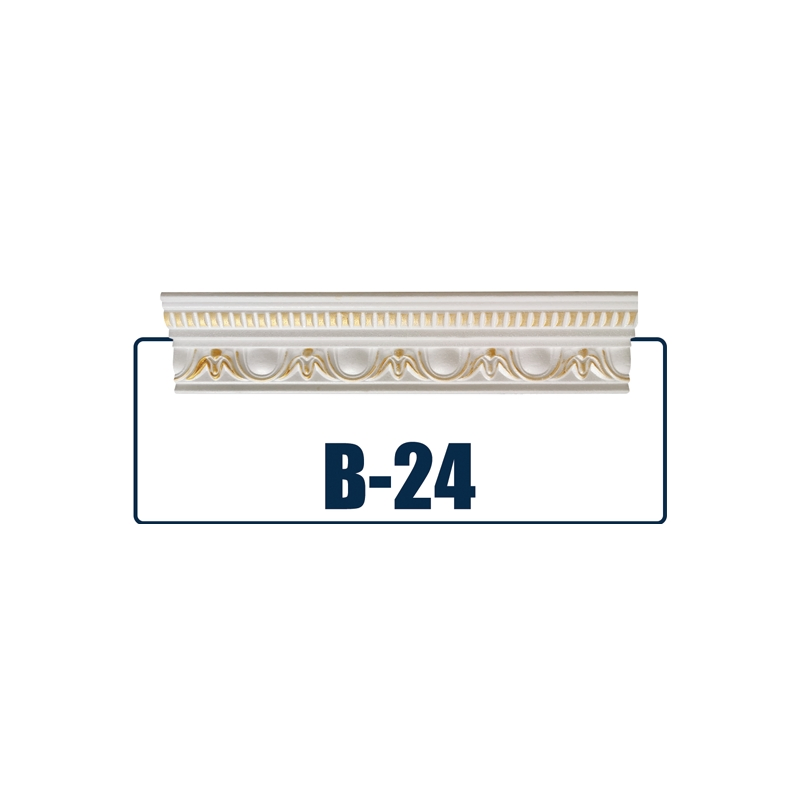 Premium EPS Polystyrene Gold Printing Cornice for Quick and Easy Installation