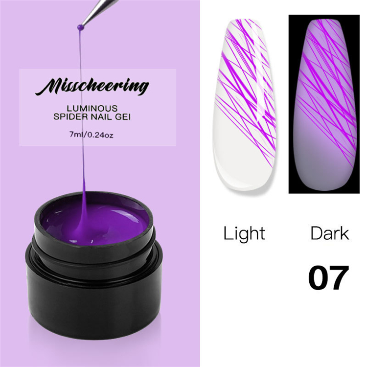 Wholesale Night Glitter Nail Art Spider Drawing Painting Gel Supplies for Nail Salon Beauty Design