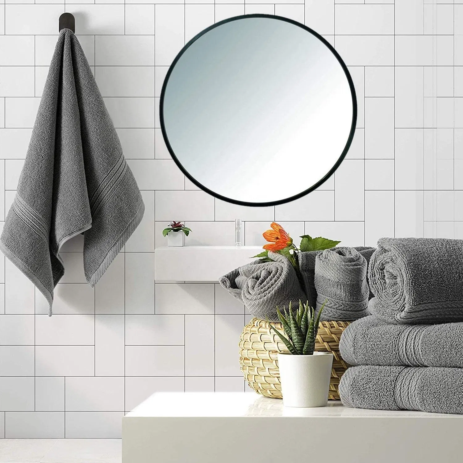 Hotel Professional Multi-Function Easy to Maintenance Unique Design Home Decor Metal Framed Bathroom Mirror with Good Service