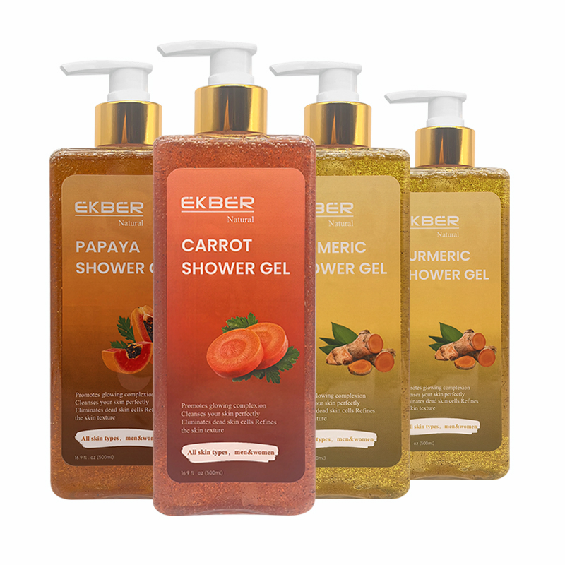 Carrot Shower Gel OEM Exfoliating Body Wash Organic Vitamin C Carrot Body Wash