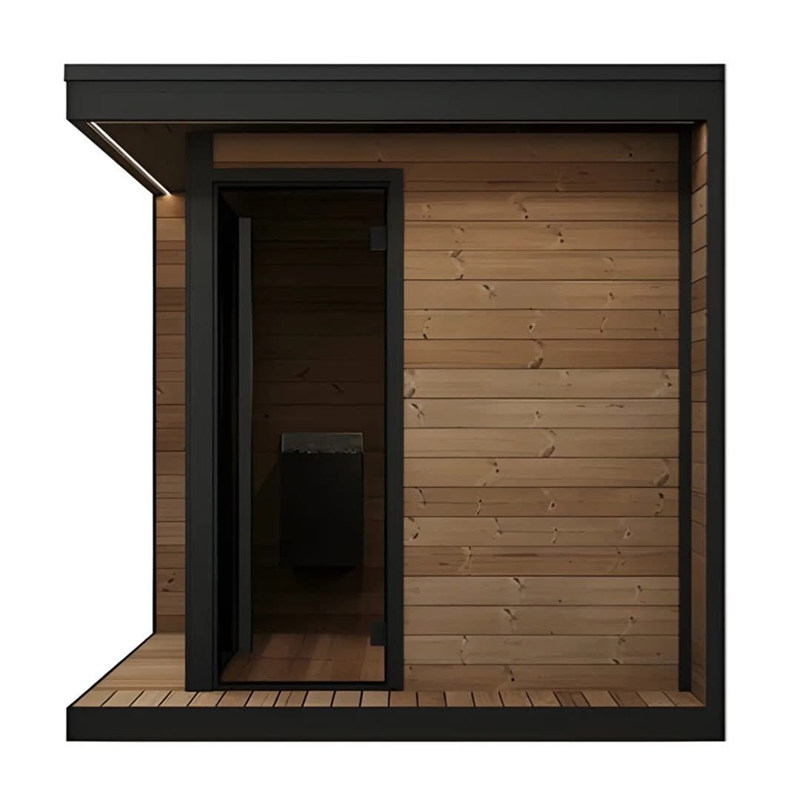 New Arrival Modern 2persons/3 Persons Outdoor Cube Sauna Cabin Red Cedar Thermowood Steam Sauna