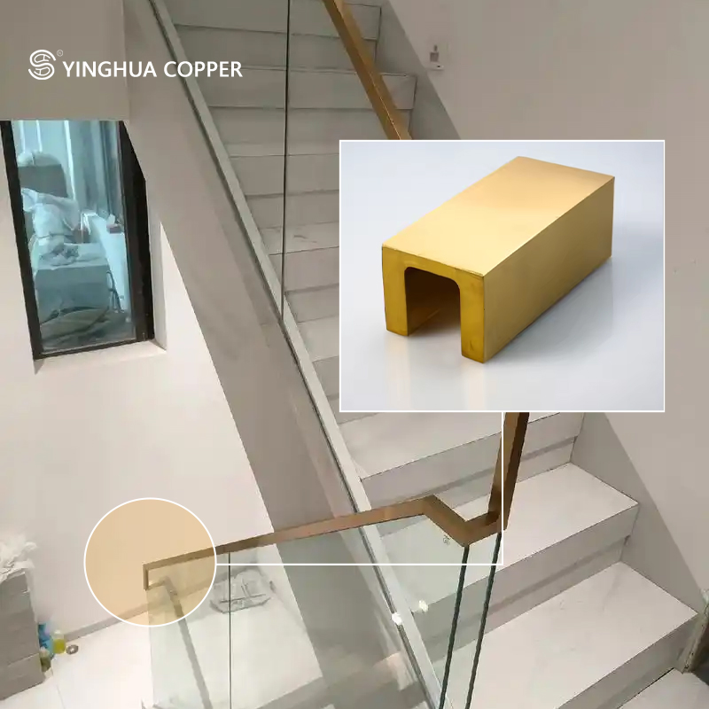 Manufacturer of Brass Extruded Profiles, House Decoration Inlaid with U-Shaped Brass Strips and Copper Profiles