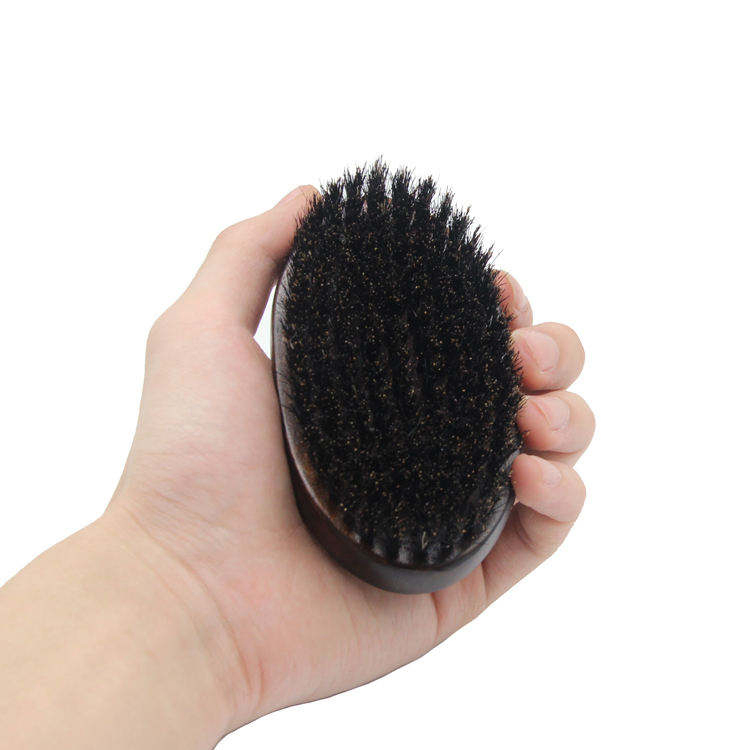 Hair Cutting Duster Wooden Handle Nylon Hair Cleaning Beard Brush with Custom Logo Shaving Neck Cleaning Beard Brush for Men
