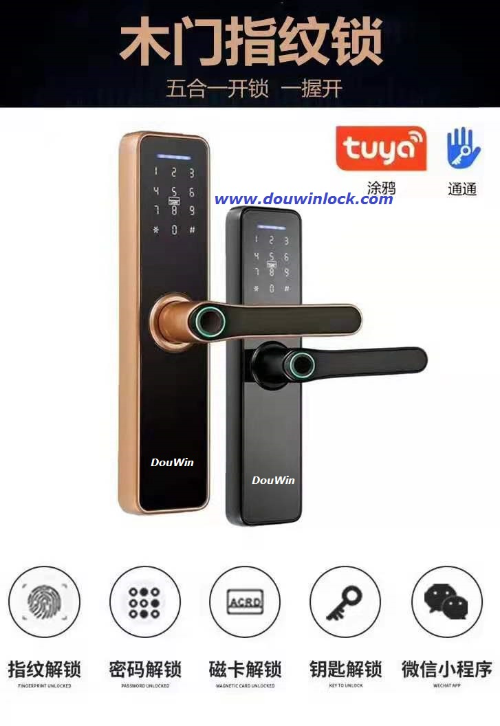 NFC Remote WiFi Bluetooth Fingerprint Digital Tuya Ttlock APP Door Lock