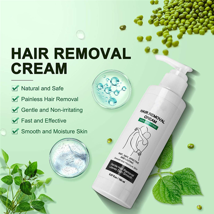 Private Custom Painless Natural Hair Removal Cream for Sensitive Skin