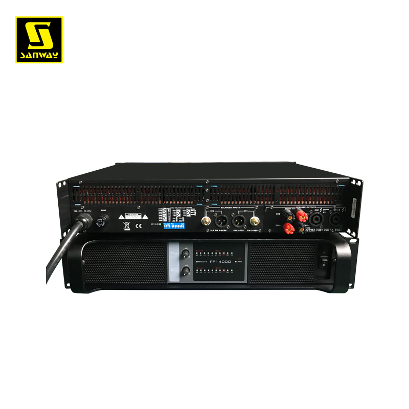Fp14000 220V European Version 14000 Watts Big Power Subwoofer Amplifier Audio Power Amplifier for Large Outdoor Indoor Performance