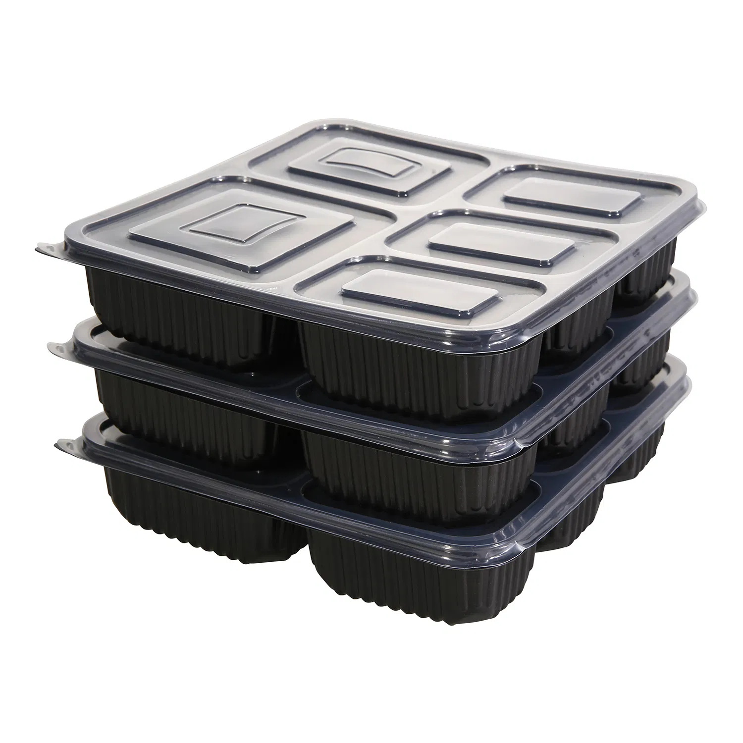 5 Compartment Clear Compartment Food Plastic Box