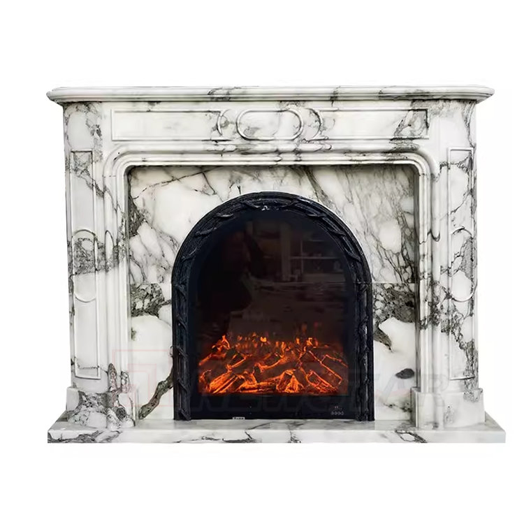 Newstar Custom Modern Classic Design Carving Marble Fireplace Mantel