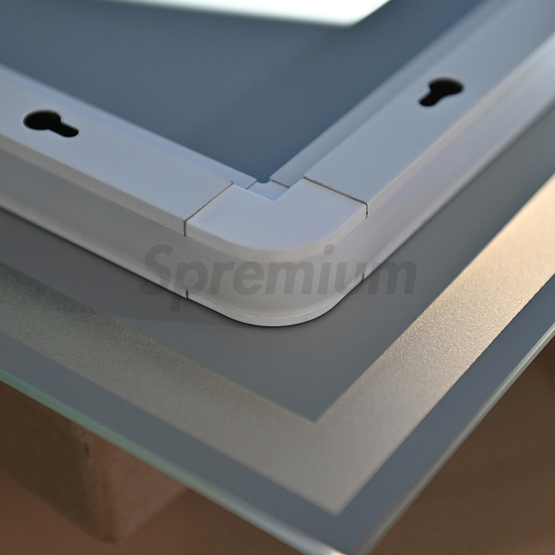 Touch Screen Bath Decorative Wall Mounted LED Backlit Mirror Rectangle Smart Bathroom Mirror