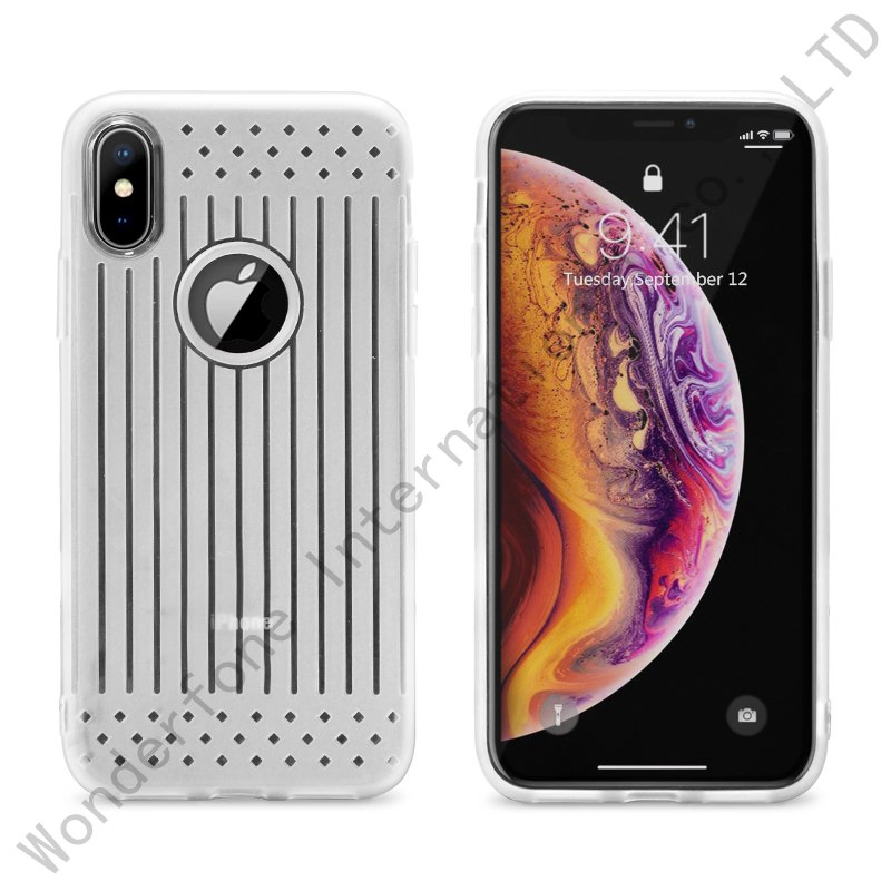 for iPhone Xs Case Crystal Reinforced Corners TPU Case
