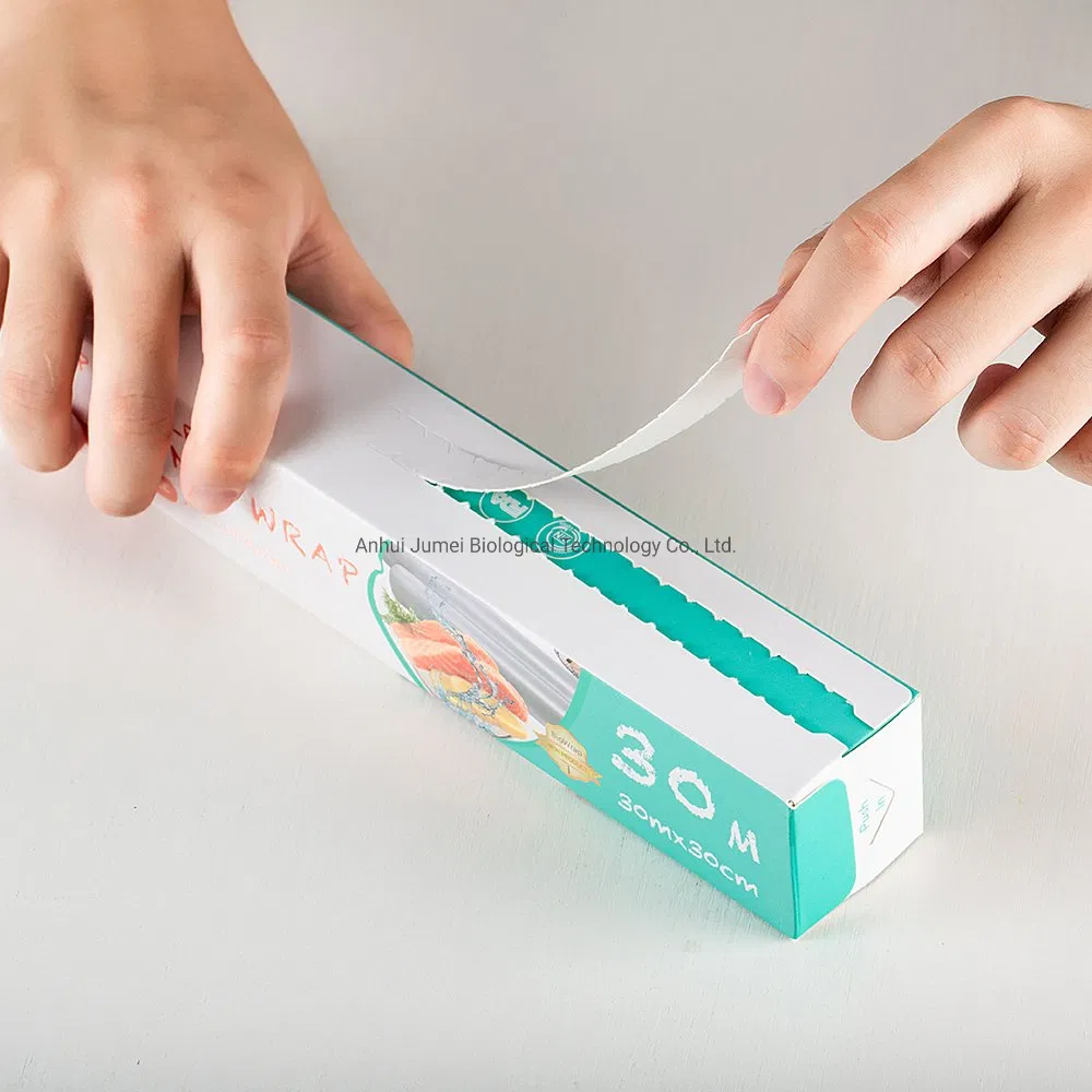Compostable Slide Cutter Food Wrap Film Service Packaging Cling Film for Food Fresh